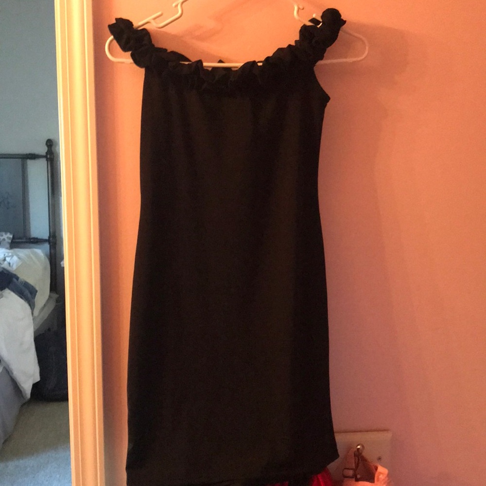 Off the shoulder body con dress